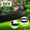 Garden Bed Edging Landscape Edge 20mx15cm Lawn Border Flower Plant Grass Path Fence DIY Flexible Corrugated Carbon Steel UV Resistant Roll Kit