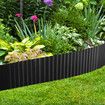 Garden Bed Edging Landscape Edge 20mx15cm Lawn Border Flower Plant Grass Path Fence DIY Flexible Corrugated Carbon Steel UV Resistant Roll Kit