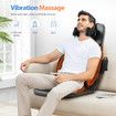Full Body Massage Cushion Chair Back Neck Massager Seat Shiatsu Massaging Pad Vibration Heat Kneading Rolling with Remote Pillow Homasa