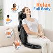 Full Body Massage Cushion Shiatsu Back Neck Massager Chair Pad Massaging Seat Kneading Rolling Heat Vibration with Remote Pillow Homasa