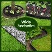 Garden Bed Edging Lawn 20mx15cm Border Landscape Edge Flexible DIY Fence Barrier Path Driveway Plant Grass Flower Support Plastic Roll Kit