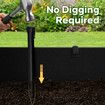 Garden Bed Edging Lawn 20mx15cm Border Landscape Edge Flexible DIY Fence Barrier Path Driveway Plant Grass Flower Support Plastic Roll Kit