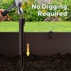 Garden Bed Edging Lawn Border Landscape Edge Flexible 20mx15cm DIY Fence Barrier Path Driveway Plant Grass Flower Support Plastic Roll Kit