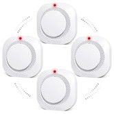 Smoke Detector,Battery Operated Smoke Alarm with Photoelectric Technology,Fire Alarms Smoke Detectors with LED Indicator and Test Button (4 Pack)