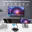 USB C Wireless HDMI Transmitter and Receiver,Casting Device Plug & Play Portable Extender,Streaming Video Audio from Laptop PC Smartphone to TV-Black