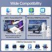 USB C Wireless HDMI Transmitter and Receiver,Casting Device Plug & Play Portable Extender,Streaming Video Audio from Laptop PC Smartphone to TV-White