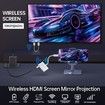 USB C Wireless HDMI Transmitter and Receiver,Casting Device Plug & Play Portable Extender,Streaming Video Audio from Laptop PC Smartphone to TV-White