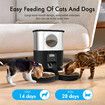 Automatic Cat Feeders for Two Cats,Pet Feeder for Cats and Dogs Timed Feeder Dry Food Dispenser-Black