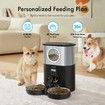 Automatic Cat Feeders for Two Cats,Pet Feeder for Cats and Dogs Timed Feeder Dry Food Dispenser-Black