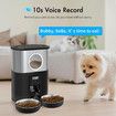 Automatic Cat Feeders for Two Cats,Pet Feeder for Cats and Dogs Timed Feeder Dry Food Dispenser-Black