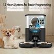 Automatic Cat Feeders for Two Cats,Pet Feeder for Cats and Dogs Timed Feeder Dry Food Dispenser-Black