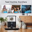 Automatic Cat Feeders for Two Cats,Pet Feeder for Cats and Dogs Timed Feeder Dry Food Dispenser-Black