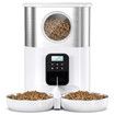 Automatic Cat Feeders for Two Cats,Pet Feeder for Cats and Dogs Timed Feeder Dry Food Dispenser-White