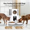 Automatic Cat Feeders for Two Cats,Pet Feeder for Cats and Dogs Timed Feeder Dry Food Dispenser-White