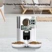 Automatic Cat Feeders for Two Cats,Pet Feeder for Cats and Dogs Timed Feeder Dry Food Dispenser-White