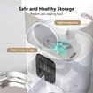 Automatic Cat Feeders for Two Cats,Pet Feeder for Cats and Dogs Timed Feeder Dry Food Dispenser-White