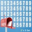 Reflective Mailbox Numbers Sticker Decal Die Cut Classic Style Vinyl Waterproof Number Self Adhesive 5 Sets 2In