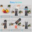 Rechargeable Portable Blender for Shakes and Smoothies,22OZ Mini Personal Blender with 6 Blades,Strong Cutting Bender Bottle Electric Cup,Black