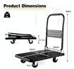 Folding Cart Dolly,Moving Platform Hand Truck 360° Swivel Wheels,Spacious & Non-Slip Loading Area,Rolling Flatbed Cart for Loading & Storage, 200kgs