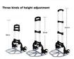 Professional Heavy-Duty 70kgs Capacity Aluminum Folding Hand Truck/Luggage Cart With Adjustable Handle, Folding Away Wheels, And Bungee Cord