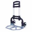Professional Heavy-Duty 70kgs Capacity Aluminum Folding Hand Truck/Luggage Cart With Adjustable Handle, Folding Away Wheels, And Bungee Cord