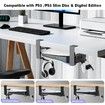 Metal PS5 Stand Horizontal,Under Desk Storage kit for PS5/PS5 Slim Consol,with Controller,Earphone Dock,PS5/PS5 Slim Extensible Accessories