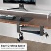 Metal PS5 Stand Horizontal,Under Desk Storage kit for PS5/PS5 Slim Consol,with Controller,Earphone Dock,PS5/PS5 Slim Extensible Accessories
