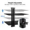 Glass Floating Shelves,TV Wall Mount with Shelf for DVD Player/PS4/Cable Boxes/Game Consoles/Sky Box/TV Accessories,2 Tiers Shelves