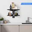 Glass Floating Shelves,TV Wall Mount with Shelf for DVD Player/PS4/Cable Boxes/Game Consoles/Sky Box/TV Accessories,2 Tiers Shelves