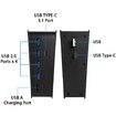 5 Port USB Hub for PS5,High-Speed Expansion Hub Charger Splitter Adapter with 4 USB + 1 USB Charging Port + 1 Type C Port Black (Not for PS5 Slim/PS5 Pro)