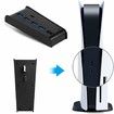 5 Port USB Hub for PS5,High-Speed Expansion Hub Charger Splitter Adapter with 4 USB + 1 USB Charging Port + 1 Type C Port Black (Not for PS5 Slim/PS5 Pro)
