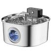 Stainless Steel Pet Wireless Water Fountain 3.2L 3-Modes Pet Drinking Dispenser Sensoring Fountain with Dual Water Outlet