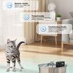 Stainless Steel Pet Wireless Water Fountain 3.2L 3-Modes Pet Drinking Dispenser Sensoring Fountain with Dual Water Outlet