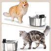 Stainless Steel Pet Wireless Water Fountain 3.2L 3-Modes Pet Drinking Dispenser Sensoring Fountain with Dual Water Outlet