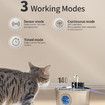 Stainless Steel Pet Water Fountain Battery Operated,3.2L Automatic Water Dispenser With Quiet Pump for Cats,Dogs,Multiple Pets
