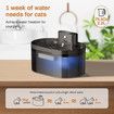Wireless Cat Water Fountain with Battery Operated 2.2L Automatic Cat Water Dispenser Rechargeable Drinking Fountain for Cats Indoor with Motion Sensor
