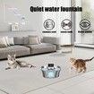 Wireless Cat Water Fountain Stainless Steel,3.2L Pet Fountain Battery Operated with Motion Sensorfor Drinking Multi-Filtration