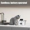 Wireless Cat Water Fountain Stainless Steel,3.2L Pet Fountain Battery Operated with Motion Sensorfor Drinking Multi-Filtration