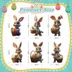 Easter Yard Signs 6pcs with Stakes Cute Bunny Eggs Garden Decorations Outdoor Holiday Welcome Festival Party Supplies Lawn Garden Yard Decor