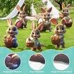 Easter Yard Signs 6pcs with Stakes Cute Bunny Eggs Garden Decorations Outdoor Holiday Welcome Festival Party Supplies Lawn Garden Yard Decor