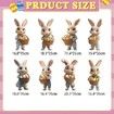 Easter Yard Signs 8pcs with Stakes Cute Bunny Eggs Garden Decorations Outdoor Holiday Welcome Festival Party Supplies Lawn Garden Yard Decor