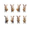 Easter Yard Signs 8pcs with Stakes Cute Bunny Eggs Garden Decorations Outdoor Holiday Welcome Festival Party Supplies Lawn Garden Yard Decor