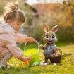 Easter Yard Signs 8pcs with Stakes Cute Bunny Eggs Garden Decorations Outdoor Holiday Welcome Festival Party Supplies Lawn Garden Yard Decor