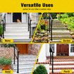 Stair Handrails Outdoor Steps Rail 2-3 Step Staircase Railings Fence Indoor Concrete Balcony Porch Deck 97x102.5cm