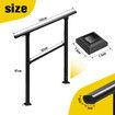 Stair Handrails Outdoor Steps Rail 2-3 Step Staircase Railings Fence Indoor Concrete Balcony Porch Deck 97x102.5cm