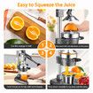 Manual Juicer Fruit Juice Lemon Squeezer Extractor Maker Orange Citrus Hand Press Machine Commercial Home Kitchen Lime Apple Presser Grey