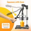Manual Juicer Fruit Juice Lemon Squeezer Extractor Maker Orange Citrus Hand Press Machine Commercial Home Kitchen Lime Apple Presser Grey