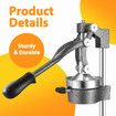 Manual Juicer Fruit Juice Lemon Squeezer Extractor Maker Orange Citrus Hand Press Machine Commercial Home Kitchen Lime Apple Presser Grey