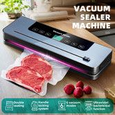 Kitchen Vacuum Sealer Fresh Meat Dry Wet Food Saver Storage Machine Heat Packing 80Kpa 120W Countertop Automatic Airtight Sous Vide Vac Jar with Bags
