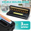 Kitchen Vacuum Sealer Fresh Meat Dry Wet Food Saver Storage Machine Sous Vide Heat Packing 80Kpa 120W Countertop Auto UV Airtight Vac Jar with Bags